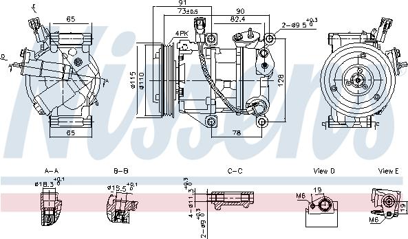 Nissens 891095 - Компрессор кондиционера unicars.by