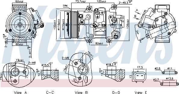 Nissens 891069 - Компрессор кондиционера unicars.by