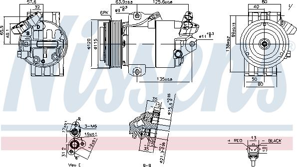 Nissens 891012 - Компрессор кондиционера unicars.by