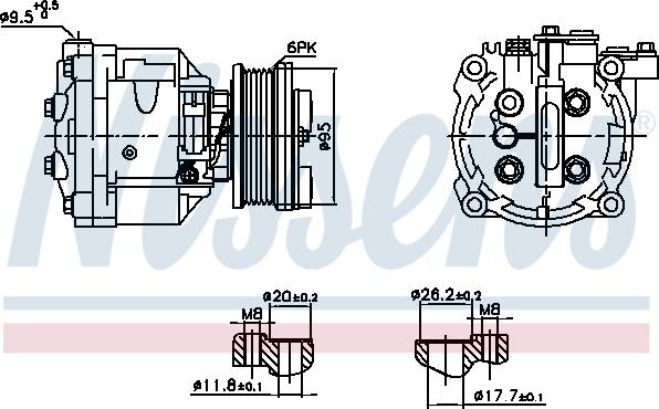 Nissens 891078 - Компрессор кондиционера unicars.by