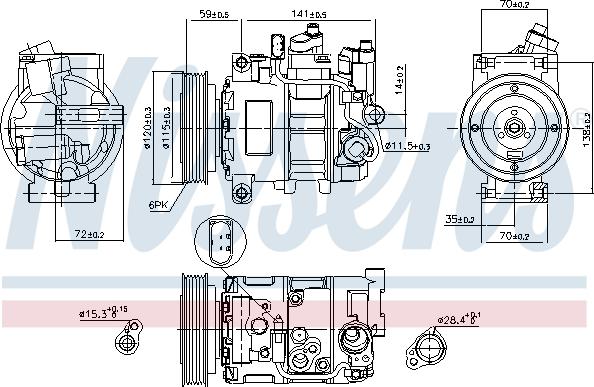 Nissens 89111 - Компрессор кондиционера unicars.by