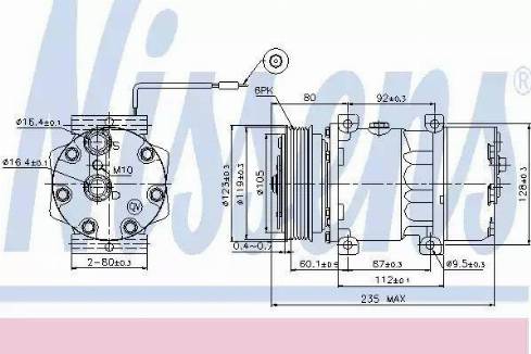 Nissens 89125 - Компрессор кондиционера unicars.by