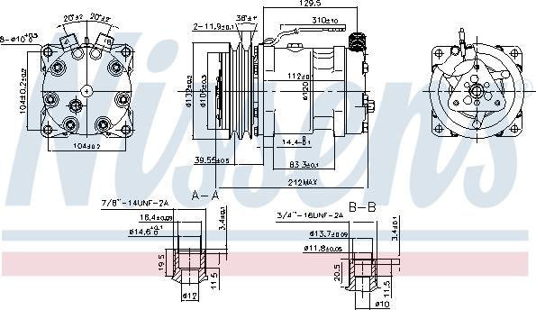 Nissens 89813 - Компрессор кондиционера unicars.by