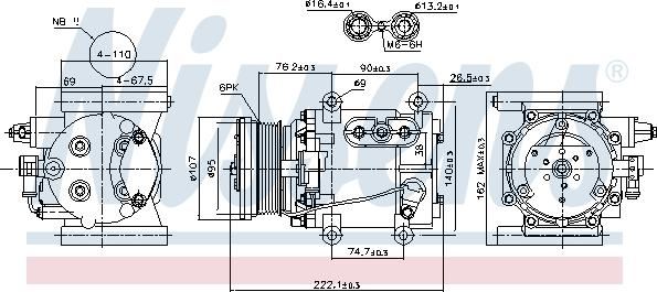 Nissens 89241 - Компрессор кондиционера unicars.by