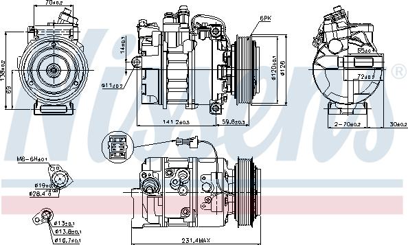 Nissens 89208 - Компрессор кондиционера unicars.by