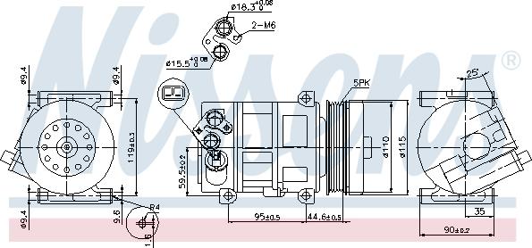 Nissens 89202 - Компрессор кондиционера unicars.by