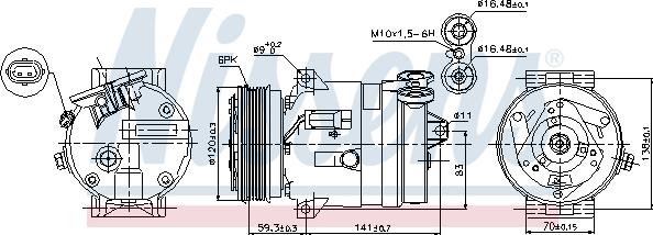 Nissens 89284 - Компрессор кондиционера unicars.by