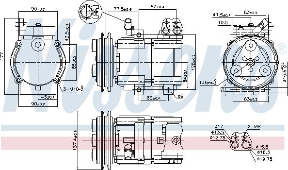 Nissens  89283 - Компрессор кондиционера unicars.by