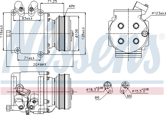 Nissens 89226 - Компрессор кондиционера unicars.by