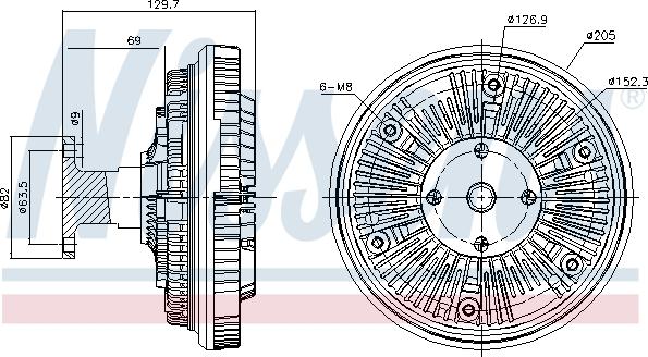 Nissens 86091 - Сцепление, вентилятор радиатора unicars.by