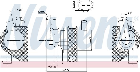 Nissens 831060 - Дополнительный водяной насос unicars.by