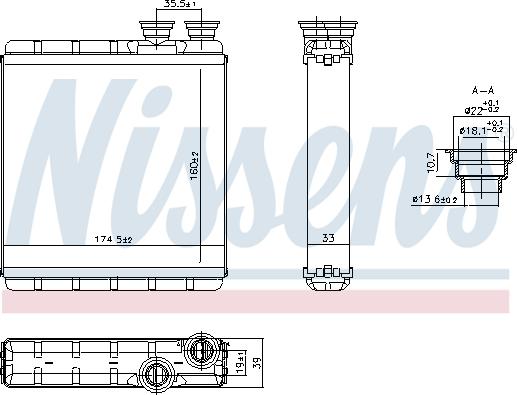 Nissens 707302 - Теплообменник, отопление салона unicars.by