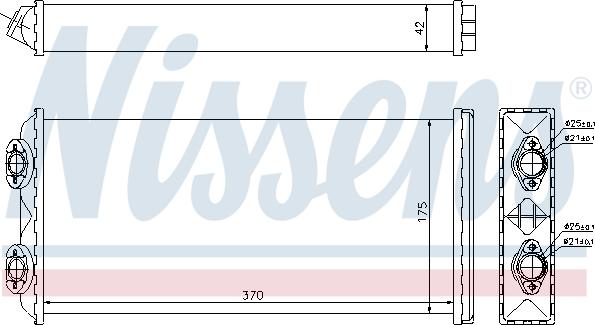 Nissens 71925 - Теплообменник, отопление салона unicars.by