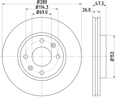 Nisshinbo ND6010K - Тормозной диск unicars.by