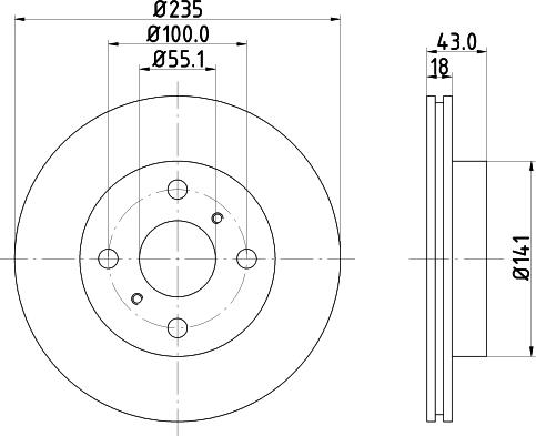 Nisshinbo ND1041K - Тормозной диск unicars.by