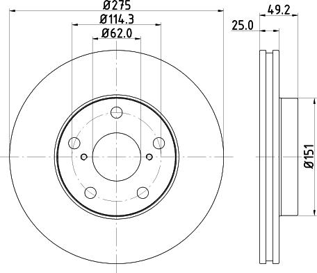 Nisshinbo ND1015K - Тормозной диск unicars.by