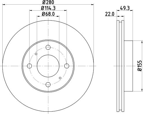 Nisshinbo ND2023K - Тормозной диск unicars.by