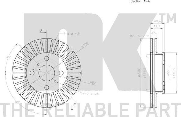 NK 2045174 - Тормозной диск unicars.by