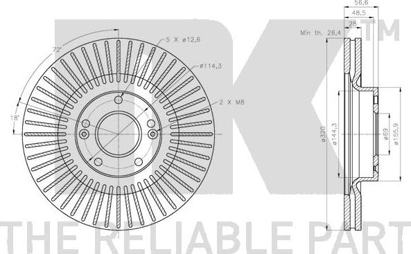 NK 313451 - Тормозной диск unicars.by