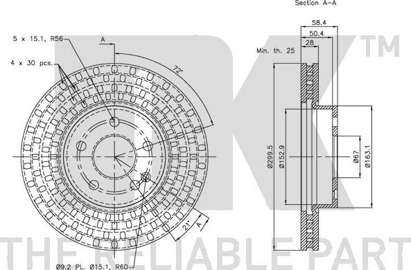 NK 313375 - Тормозной диск unicars.by