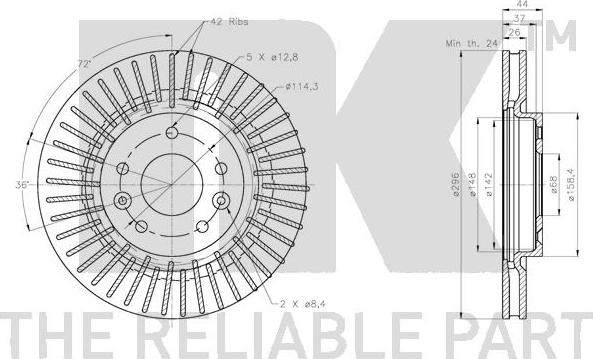 NK 202290 - Тормозной диск unicars.by