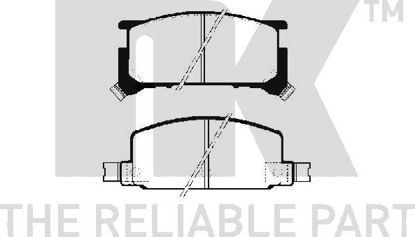 NK 224404 - Тормозные колодки, дисковые, комплект unicars.by