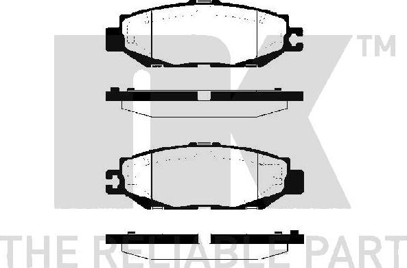 NK 224544 - Тормозные колодки, дисковые, комплект unicars.by