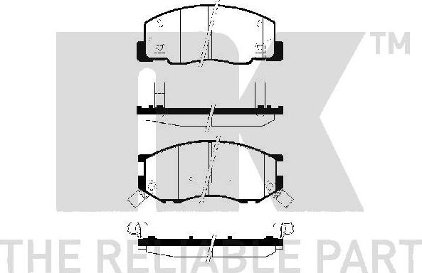 NK 224545 - Тормозные колодки, дисковые, комплект unicars.by