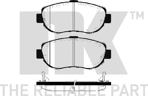 NK 224543 - Тормозные колодки, дисковые, комплект unicars.by