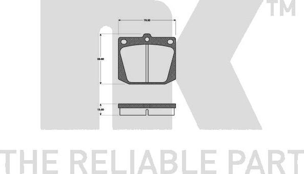 NK 224504 - Тормозные колодки, дисковые, комплект unicars.by