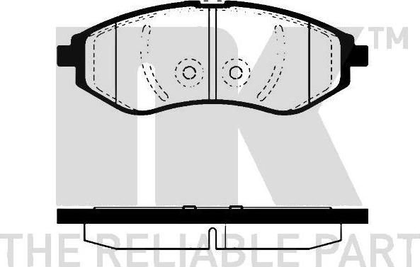 NK 225007 - Тормозные колодки, дисковые, комплект unicars.by