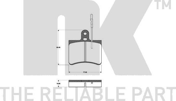 NK 221903 - Тормозные колодки, дисковые, комплект unicars.by