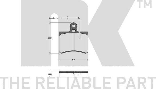 NK 221929 - Тормозные колодки, дисковые, комплект unicars.by