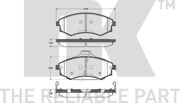 NK 223412 - Тормозные колодки, дисковые, комплект unicars.by