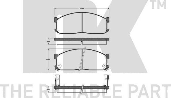 NK 223214 - Тормозные колодки, дисковые, комплект unicars.by