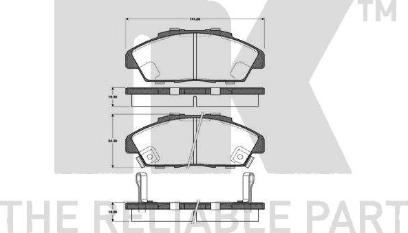 NK 222624 - Тормозные колодки, дисковые, комплект unicars.by