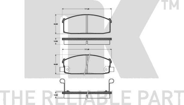 NK 222232 - Тормозные колодки, дисковые, комплект unicars.by