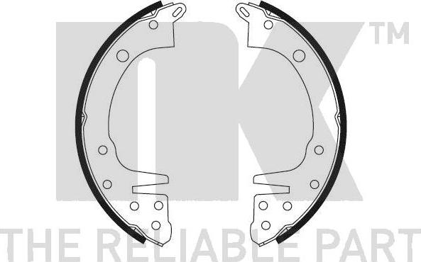 NK 2730337 - Комплект тормозных колодок, барабанные unicars.by