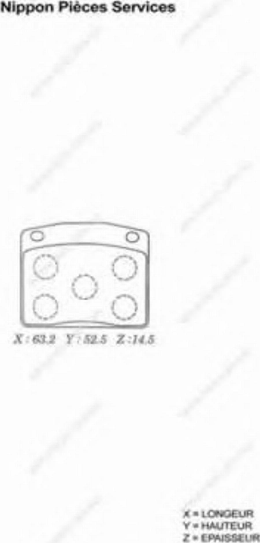 NPS H360A00 - Тормозные колодки, дисковые, комплект unicars.by