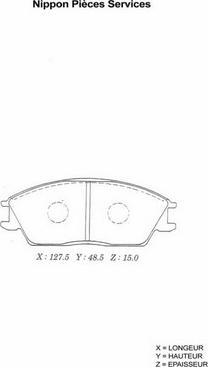 NPS H360A20 - Тормозные колодки, дисковые, комплект unicars.by