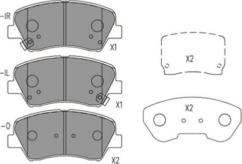 NPS K360A28 - Тормозные колодки, дисковые, комплект unicars.by