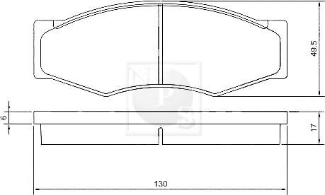 NPS N360N11 - Тормозные колодки, дисковые, комплект unicars.by