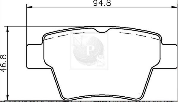 NPS P361A05 - Тормозные колодки, дисковые, комплект unicars.by