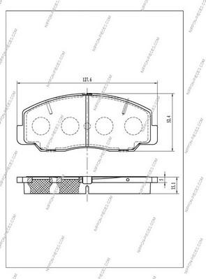 NPS T360A33 - Тормозные колодки, дисковые, комплект unicars.by