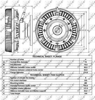 NRF 49005 - Сцепление, вентилятор радиатора unicars.by