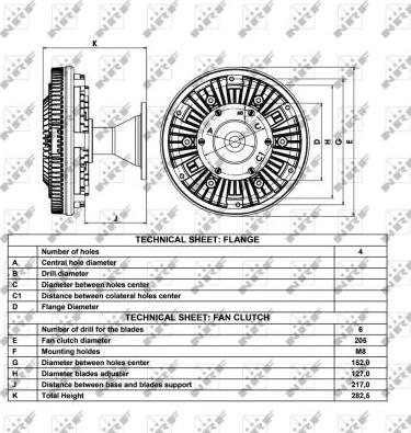 NRF 49029 - Сцепление, вентилятор радиатора unicars.by