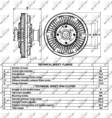 NRF 49020 - Сцепление, вентилятор радиатора unicars.by