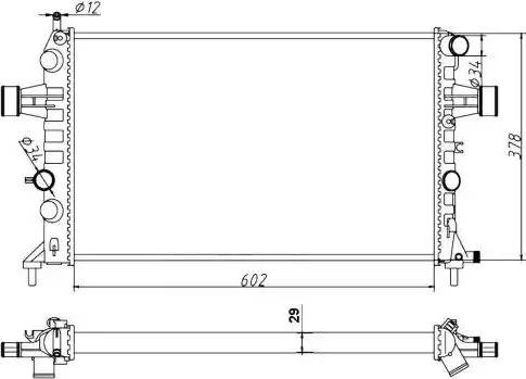 NRF 54668A - Радиатор, охлаждение двигателя unicars.by