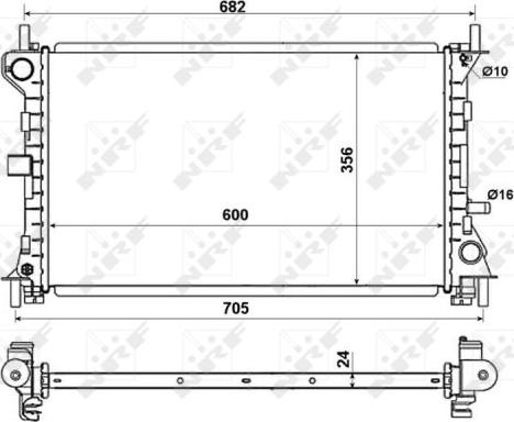 NRF 509638 - Радиатор, охлаждение двигателя unicars.by