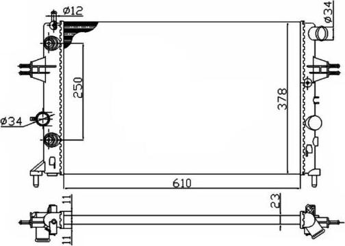 NRF 50562A - Радиатор, охлаждение двигателя unicars.by